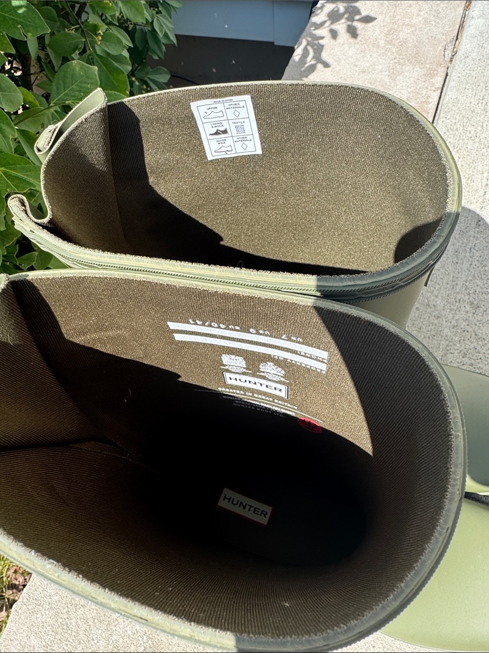 Hunter Olive Rubber Tall Rain Boots - Picture 2 of 6